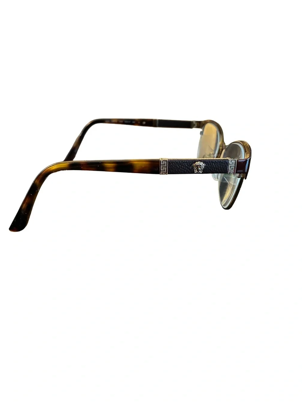 Versace VE1233Q Brown Gold Cat Eye Eyeglass Frames Italy w/ Case